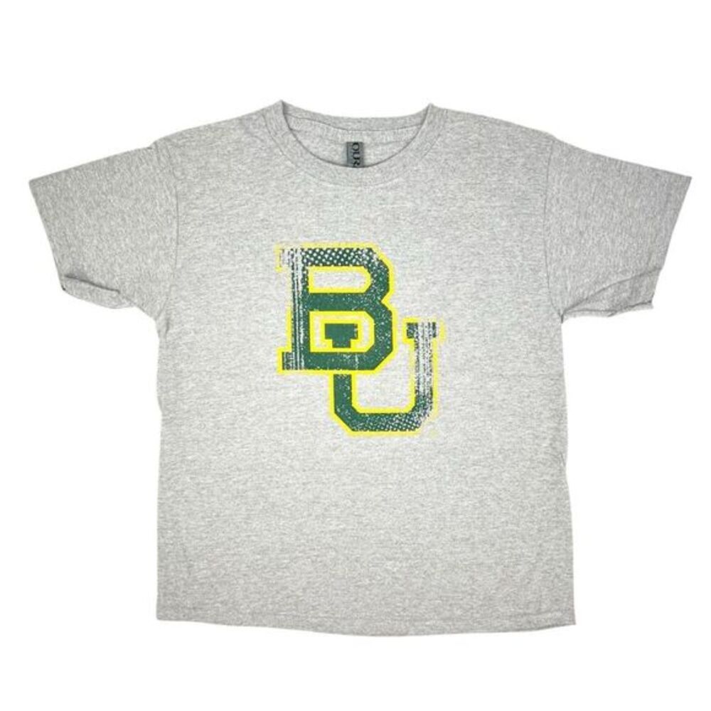 Baylor‎ University BU Bears NCAA Grey Logo T-Shirt Kids Youth Small